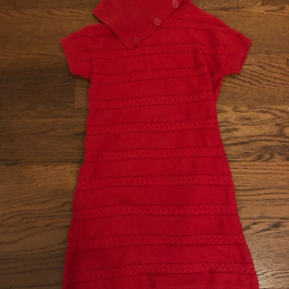 Red Knitted Kids Dress